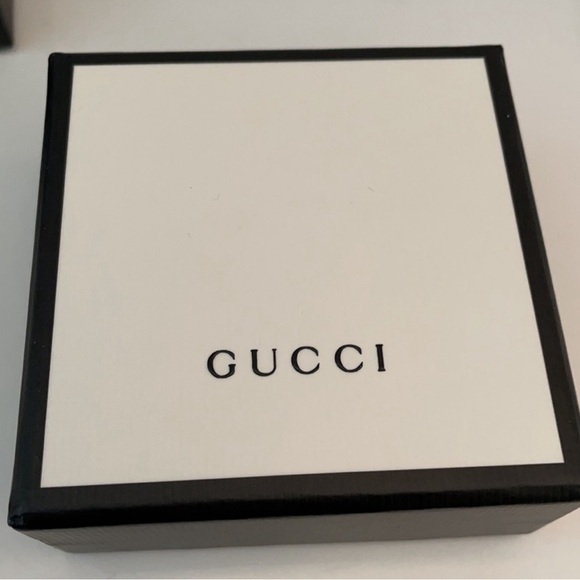 GUCCI UNISEX INTERLOCKING G GOURMETTE STERLING SILVER RING AUTHENTIC πππ - Picture 3 of 15